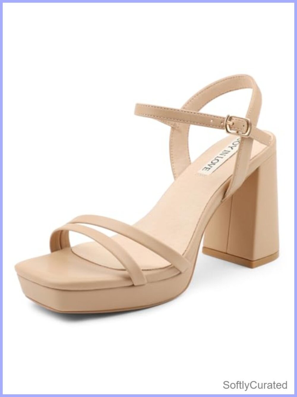 JOY IN LOVE Platform Sandals Chunky Block Heel Ankle Strap Women